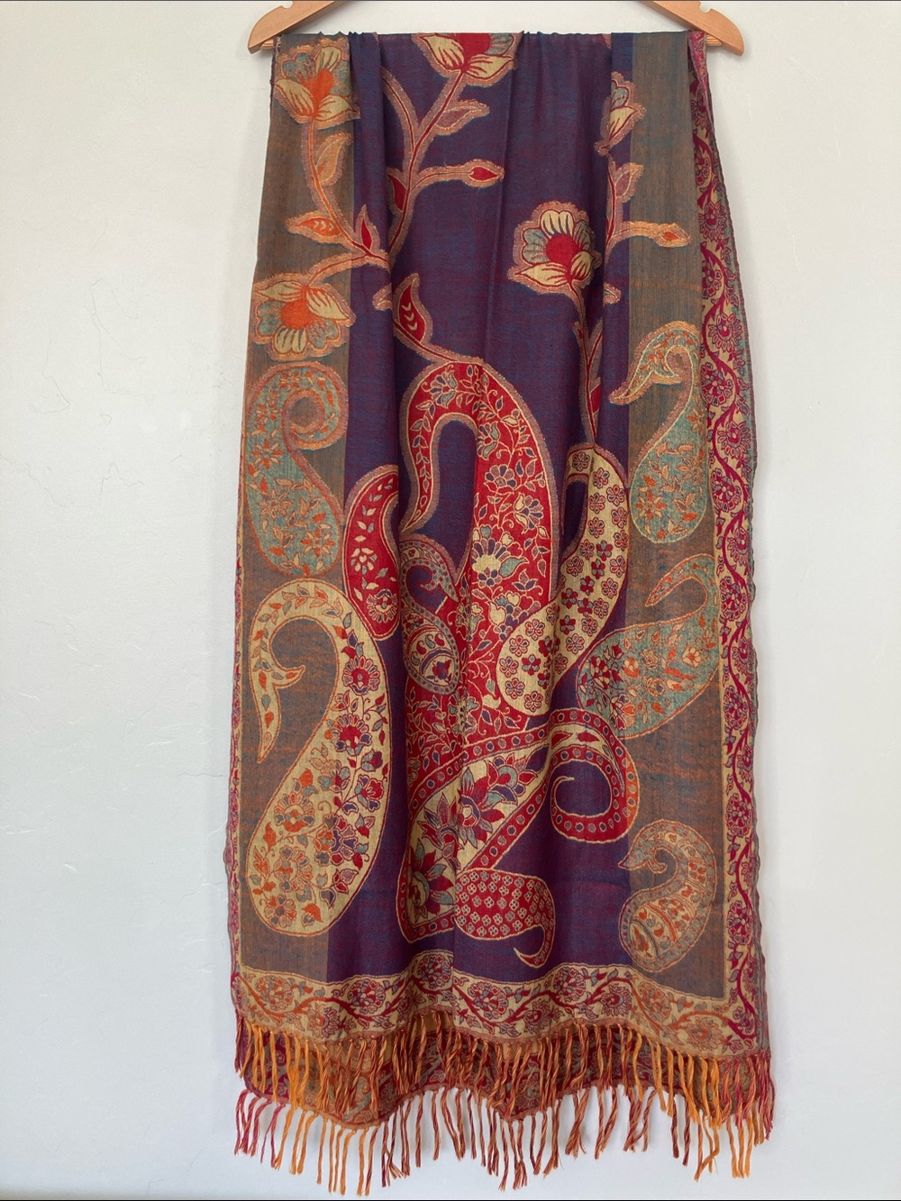 Zitara wool paisley wrap